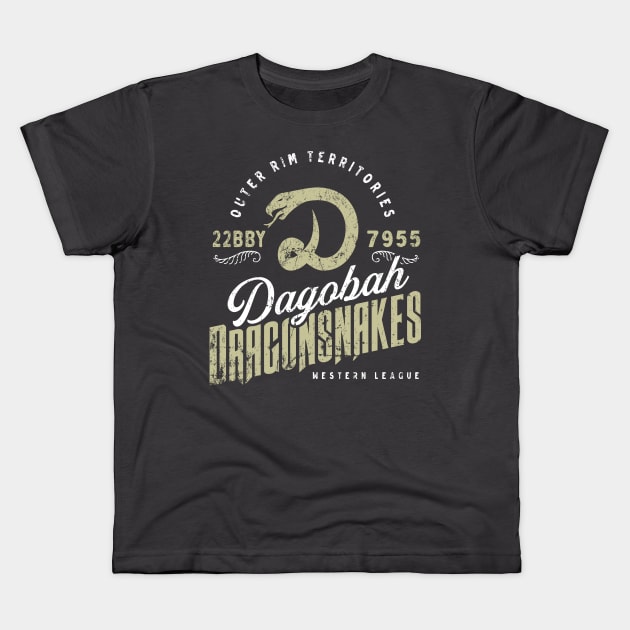 Dagobah Dragonsnakes Kids T-Shirt by MindsparkCreative